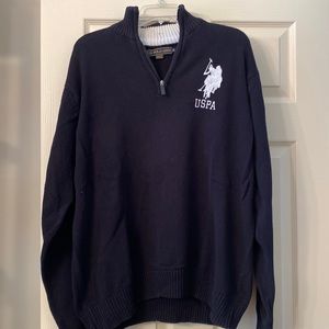 Black U.S Polo Assn  half zip  sweater